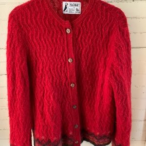 Floss Icelandic Wool Cardigan Sweater, size XL.